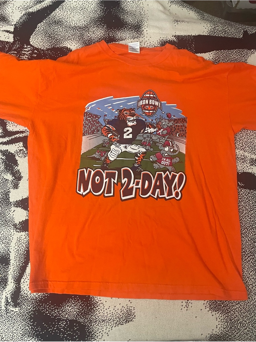 2010 Auburn Alabama Iron Bowl Jersey/ Sweatshirt NOT 2-DAY Size Adult XL RARE!